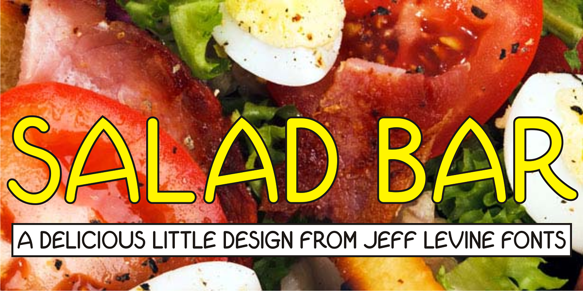 Salad Bar JNL, a Handwritten Font by Jeff Levine Fonts