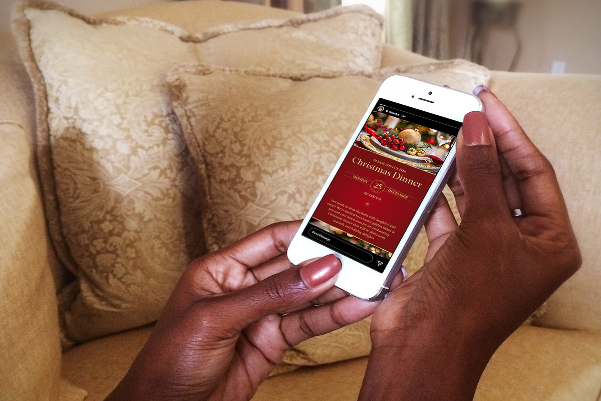 Christmas Dinner Digital Invitation, a Social Media Template by Godserv Designs (Photo 8 of 11)