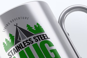 Stainless Steel Mug Mock-Up