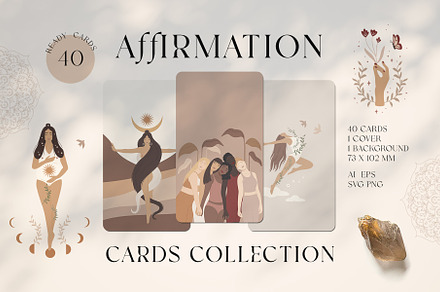 Affirmation cards collection, a Healthcare Illustration by Alisovna