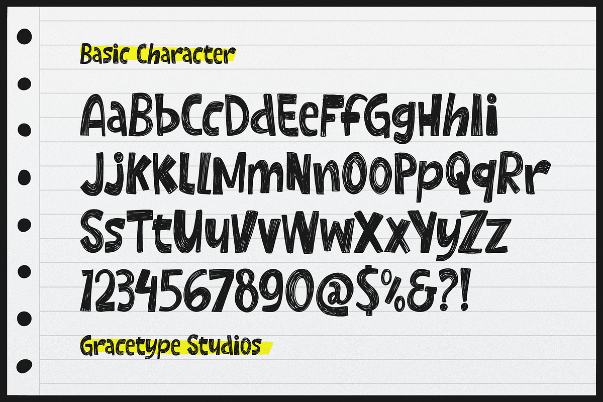 Hatchback Casual Hand Drawn Playful, a Handwritten Font by gracetype_studio (Photo 10 of 12)