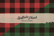 Vintage Buffalo Plaid Digital Papers, a Pattern Graphic by Indie Grace Design (Thumbnail 2 of 5)