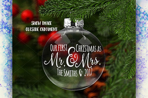 Clear Glass Ornament Mockup