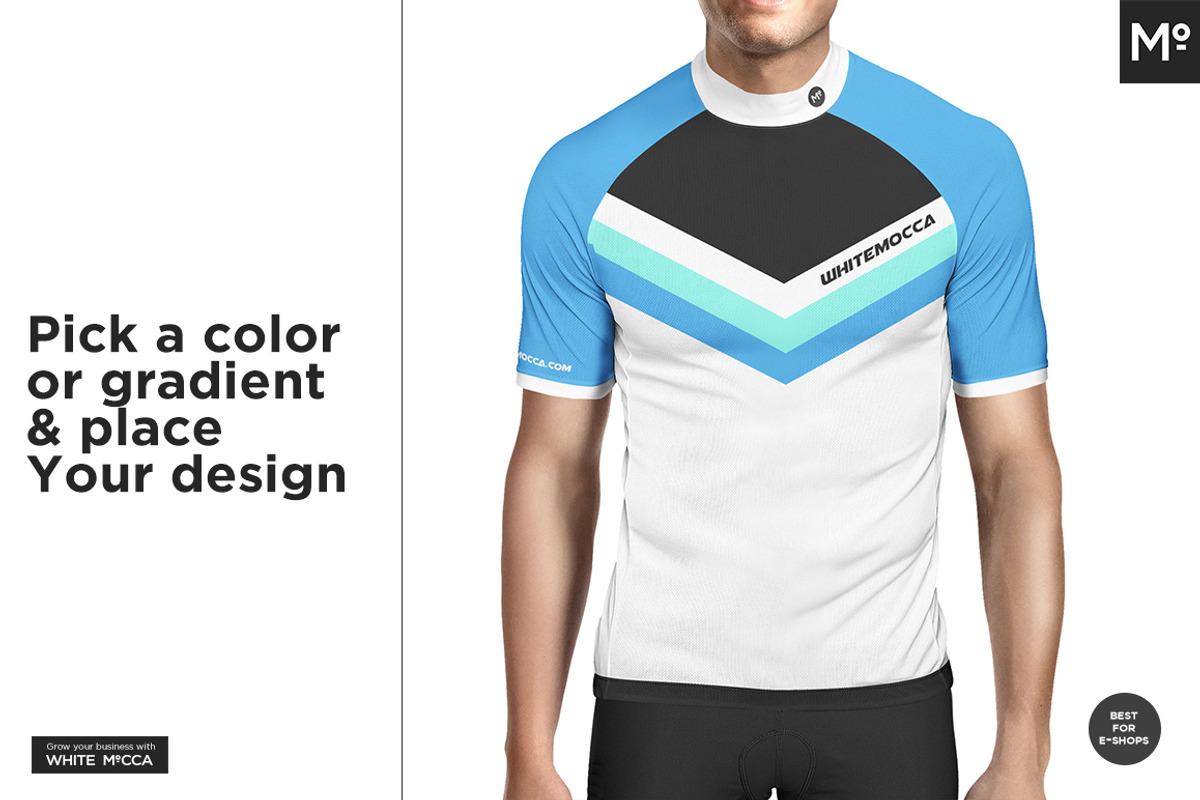 Bike Jersey Shortsleeve Mock-up, a Shirt Mockup by Mocca Mockups Store (Photo 5 of 8)