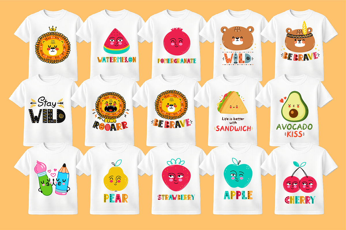 48 Cute Childish Prints Bundle, an Animal Illustration by Slavko Kahovsky (Photo 3 of 4)