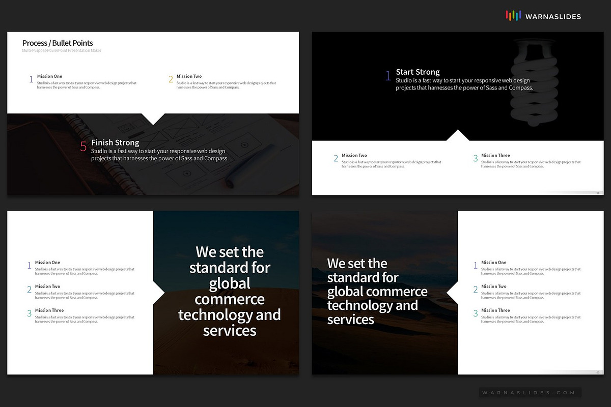 3 Bullet Points PowerPoint Templates, a Presentation Template by Warna Works (Photo 11 of 24)