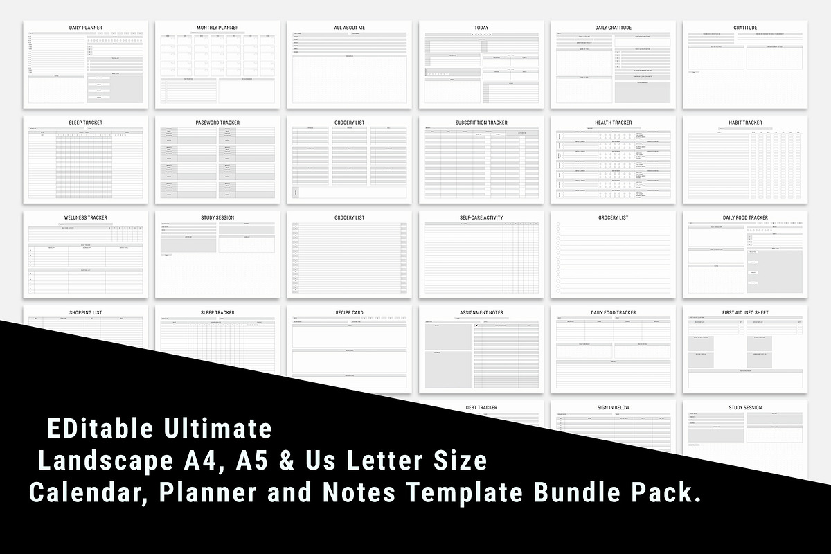 Portrait & Landscape Ultimate Plan, a Stationery Template by MNT-Creator (Photo 6 of 7)