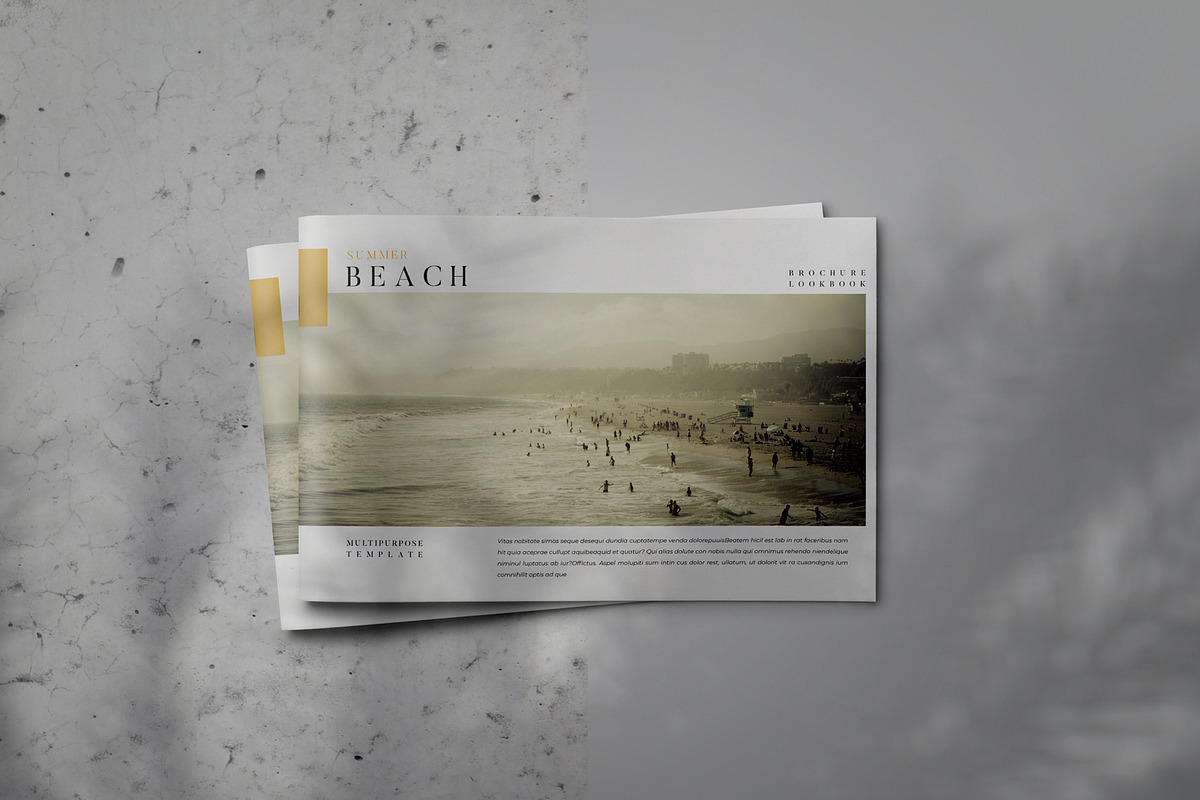 BEACH - Brochure Lookbook Template, a Brochure Template by Indotitas (Photo 1 of 9)