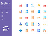 Furniture Icon Set, a Solid Icon by WellMadePixel (Thumbnail 3 of 4)