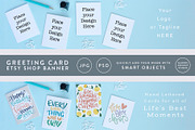 Greeting Card Etsy Shop Banner, a Product Mockup by Makers Mockup Studio (Thumbnail 1 of 3)
