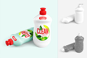 Dishwashing Liquid Mockup Set, a Packaging Mockup by creatsy2 (Thumbnail 2 of 8)