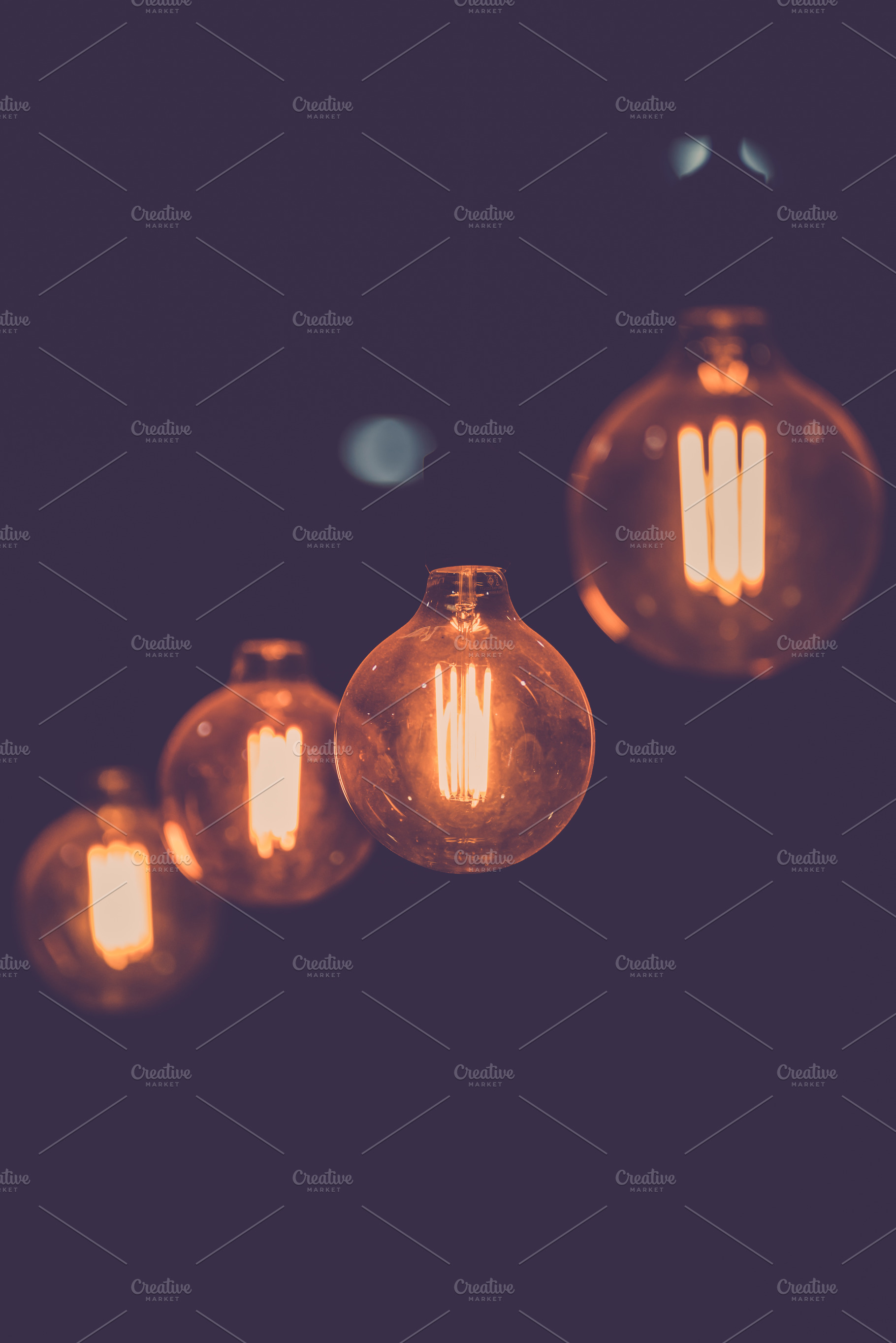 Edison light bulb decor featuring antique, architecture, and art, a Technology Photo by Pushish Images