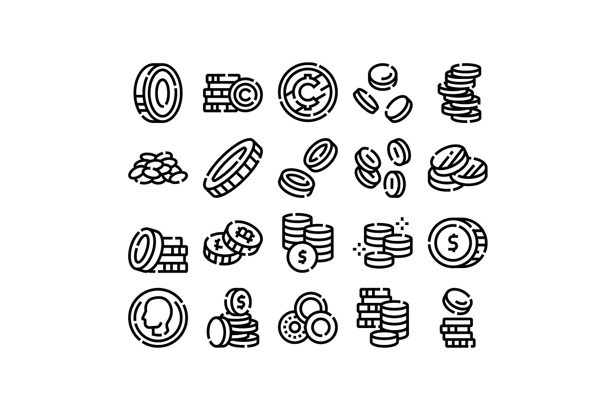 Financial coins currency collection, an Object Graphic by pikepicture (Photo 1 of 3)