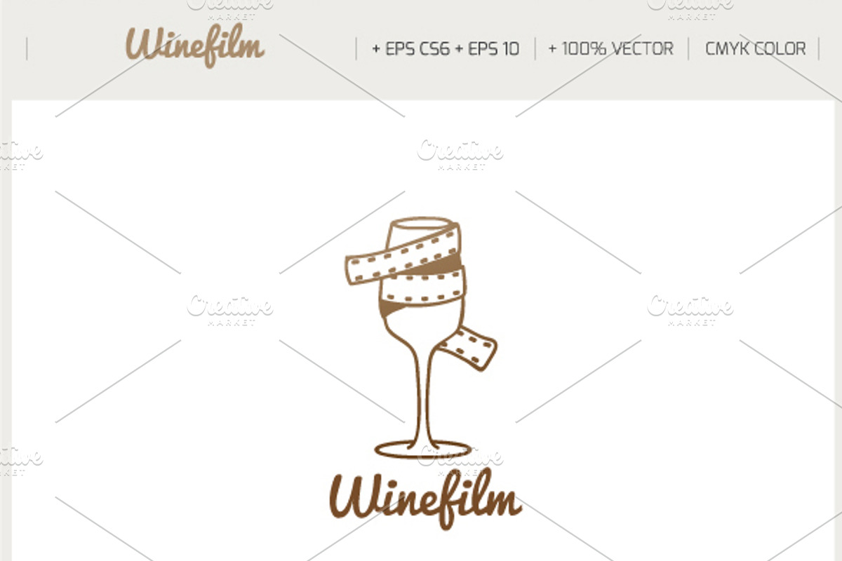 Wine Film Logo, a Branding & Logo Template by blends.studio (Photo 2 of 2)