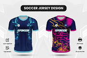 Soccer Jersey Design Template, a Sport Illustration by samsulpassive (Thumbnail 2 of 3)