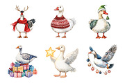 Funny Goose Christmas Clipart, an Illustration by Design Market (Thumbnail 4 of 4)