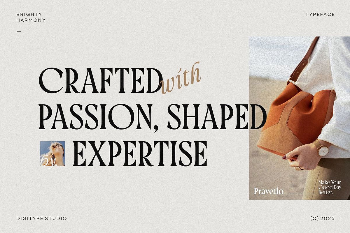Brighty Harmony | Serif font family, a Font by Digitype Studio (Photo 3 of 15)