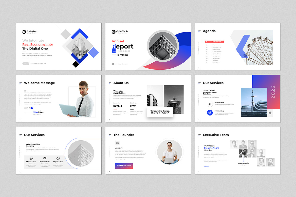 Annual Report Presentation Template, a Presentation Template by GenerousArt (Photo 2 of 8)
