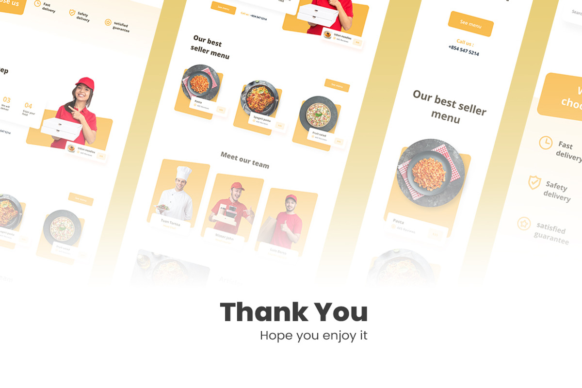 Food Delivery Web Design, a Wireframe Template by INSPR STD (Photo 6 of 6)