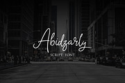 ABIDZARLY Script, a Script Font by R4DS (Thumbnail 1 of 8)