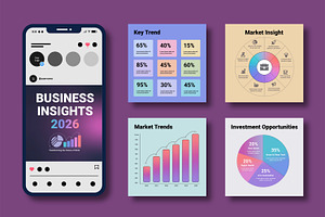 Business Insights Social Media Post, a Social Media Template by MightyDesign
