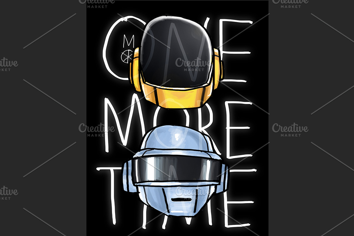 DaftPunk Fanart by MO, an Illustration by www.miguelotalora.com