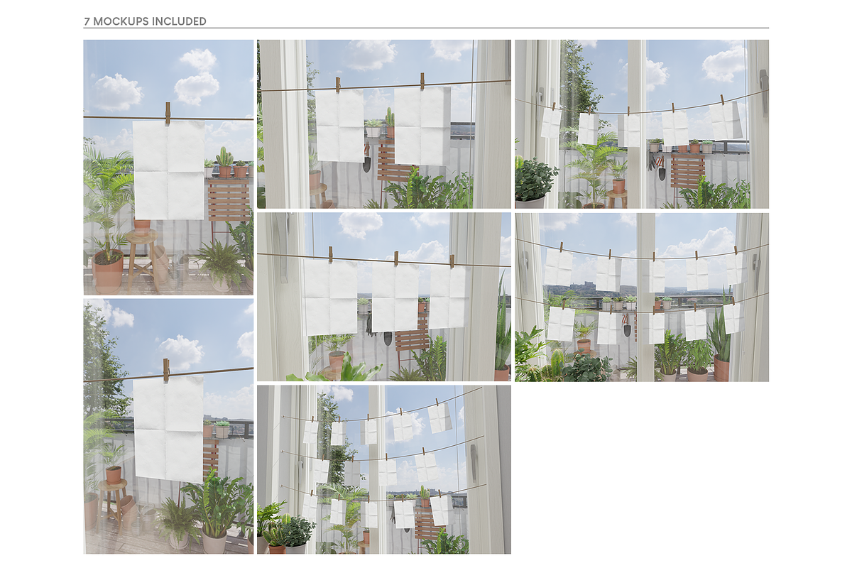 A5 Folded Paper Mockups, a Print Template by Lelu Art Design (Photo 2 of 9)