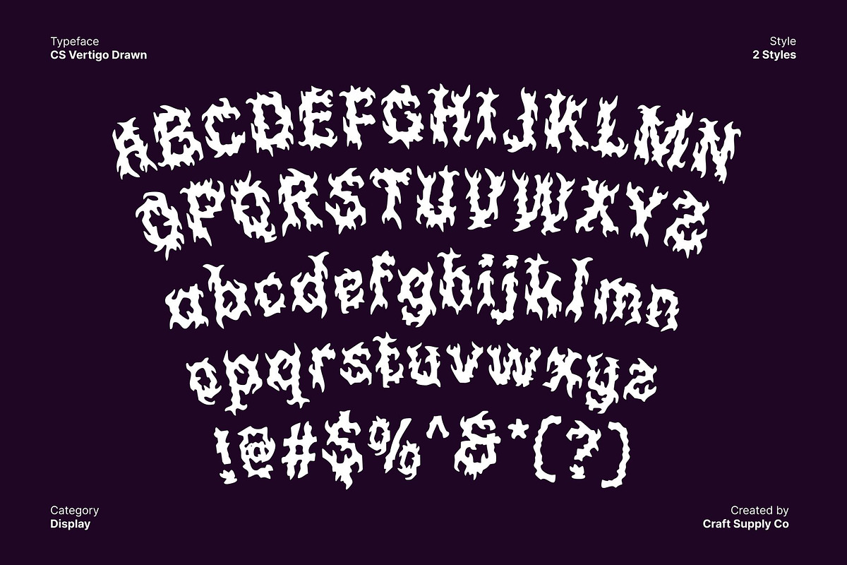 CS Vertigo Drawn, a Blackletter Font by Craft Supply Co. (Photo 8 of 8)