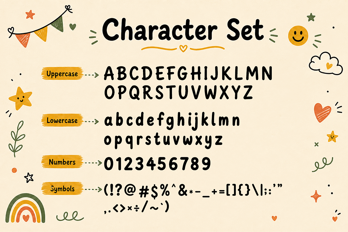 Doodle Day - Cute Handwritten Font, a Handwritten Font by overlaytemplates (Photo 4 of 5)