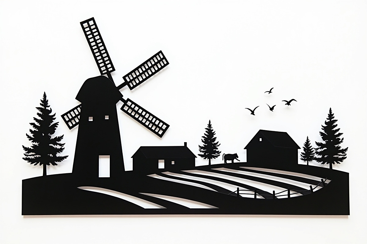 Dutch Windmill Field Set, an Illustration by Creativeshirt (Photo 6 of 10)