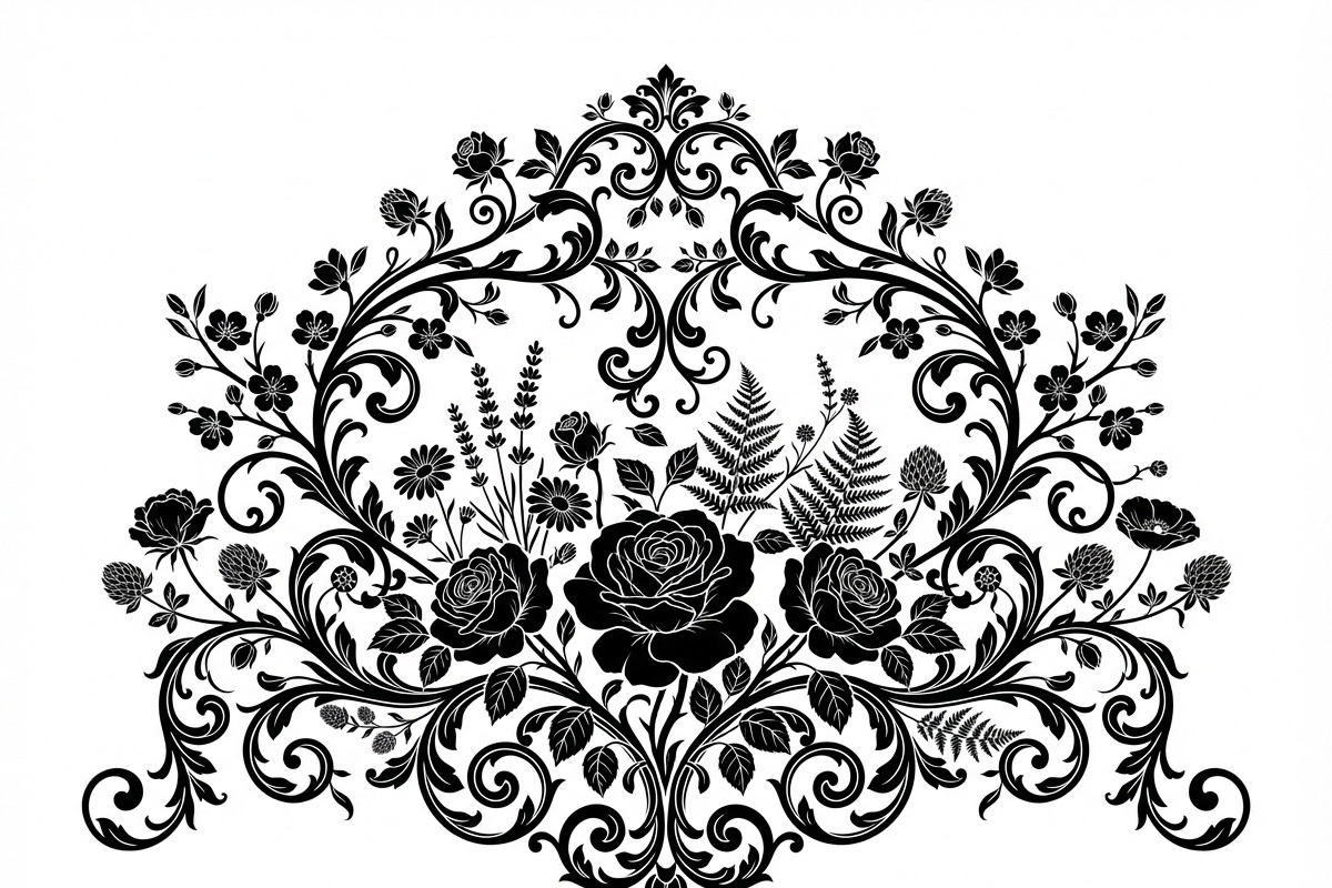 50 Elegant Floral Ornate Silhouette, a Decorative Illustration by Amazin_art (Photo 26 of 30)