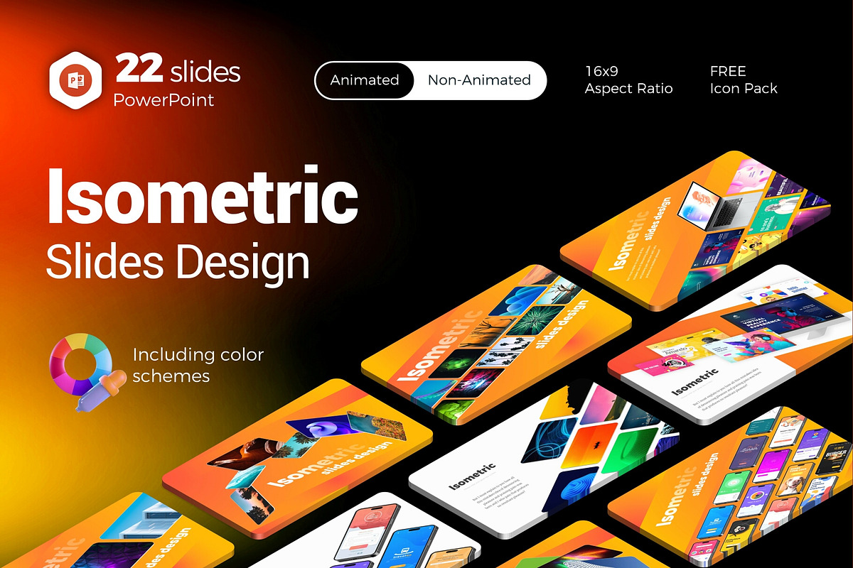 Isometric Slides Design PowerPoint, a Presentation Template by Presentation Templates (Photo 1 of 23)