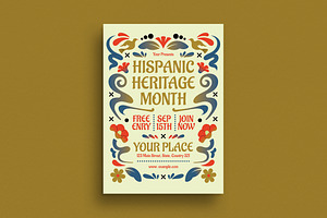 Hispanic Heritage Month Flyer, a Flyer Template by Guuver