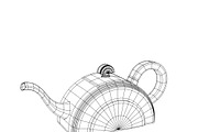 Art deco teapot, an Object 3D Model by CGTales (Thumbnail 9 of 11)