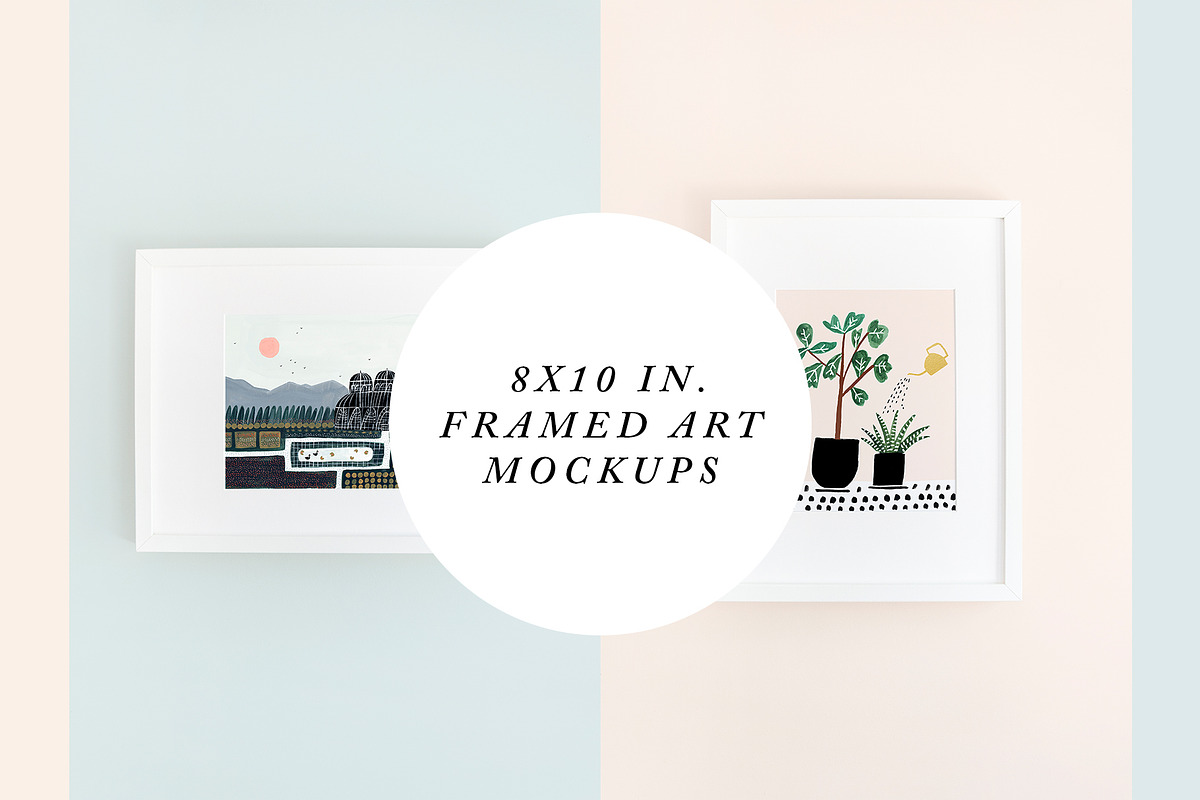 8x10 Framed Art Mockups (White), a Print Template by Nicole Cicak (Photo 1 of 3)