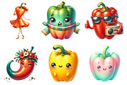 Pepper Watercolor Clipart., a Graphic by CitraGraphics (Thumbnail 3 of 3)