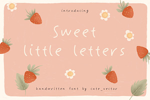 Sweet little letters - Summer font, a Handwritten Font by Cute Atelier