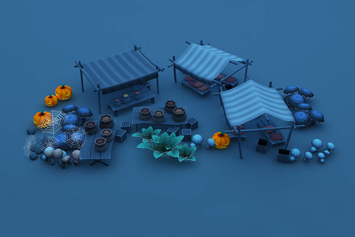 Cartoon Halloween Farm, an Environmental 3D Model by Souchenki (Photo 6 of 11)