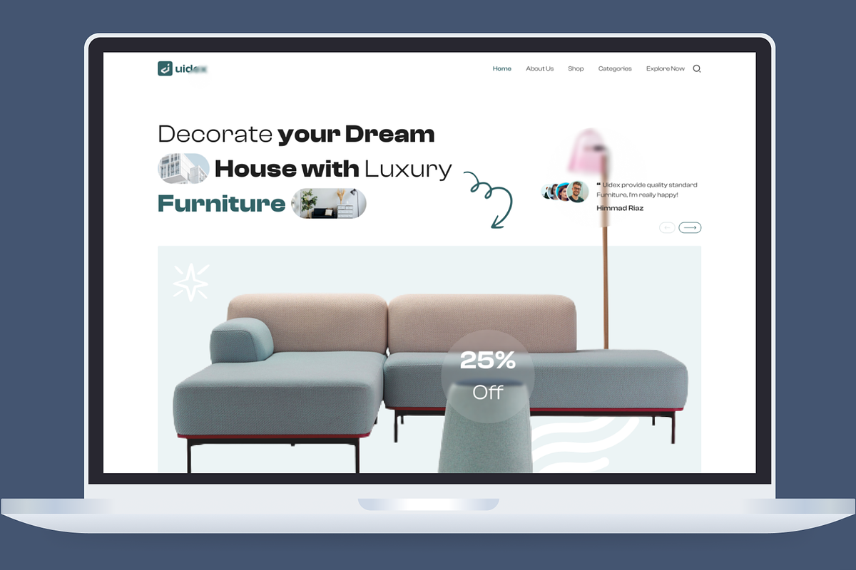 Furniture Landing Page website, a Landing Page Template by UiDex (Photo 4 of 4)