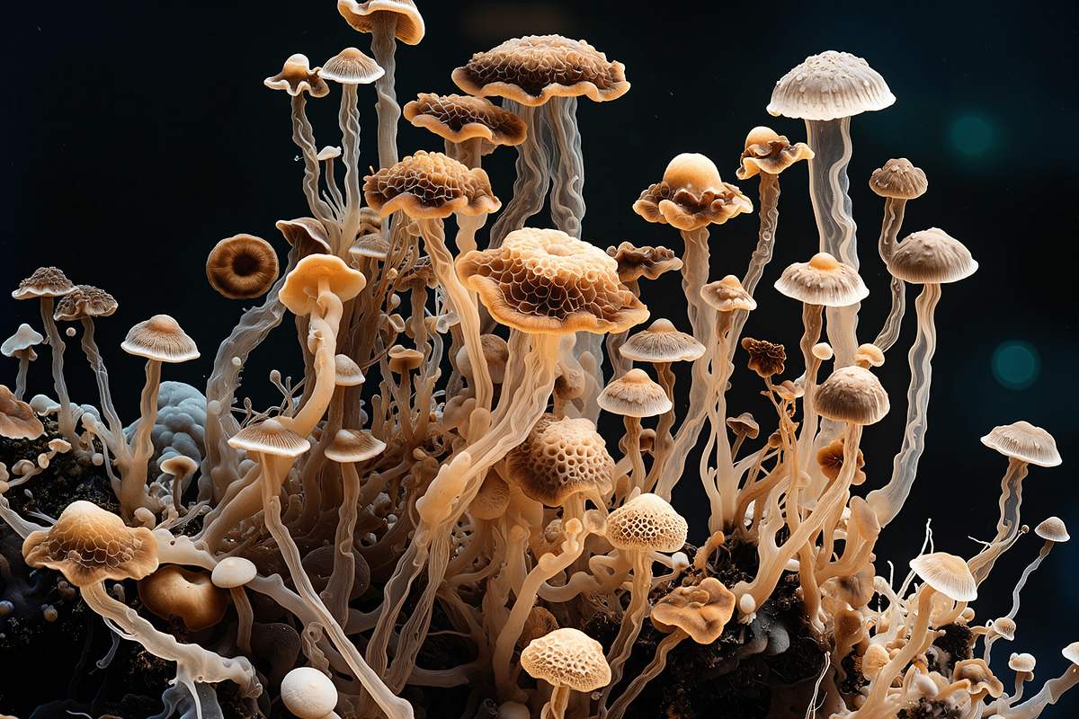 72 Microscopic Fungi Backgrounds, a Background Graphic by h.utomo (Photo 44 of 72)