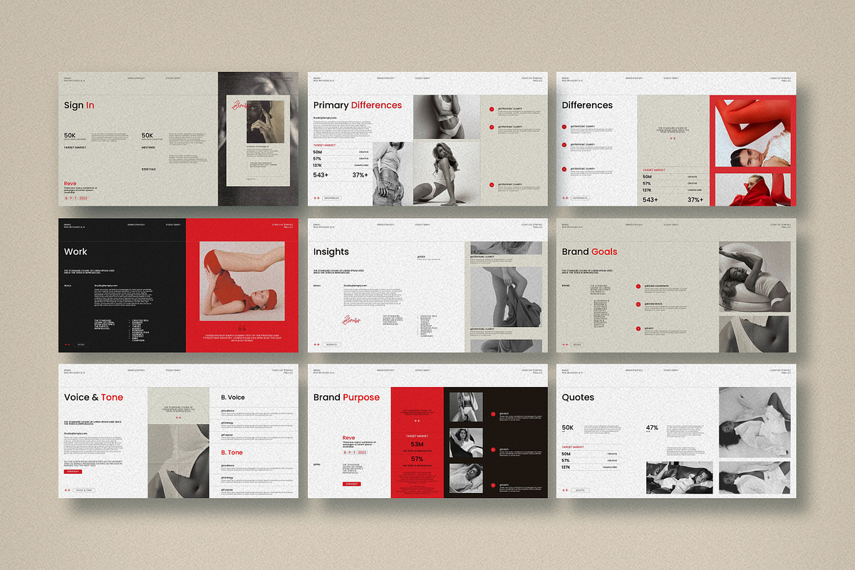 Reve Brand Strategy Template, a Presentation Template by Studio Temply (Photo 9 of 11)
