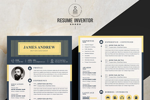 Resume Template, Professional Modern