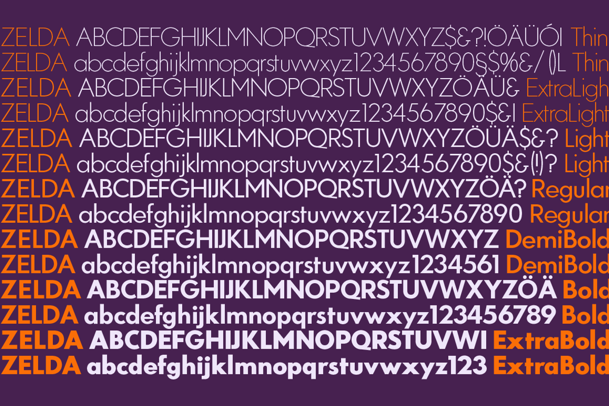 Zelda Collection, a Font by Wiescher Design (Photo 6 of 9)