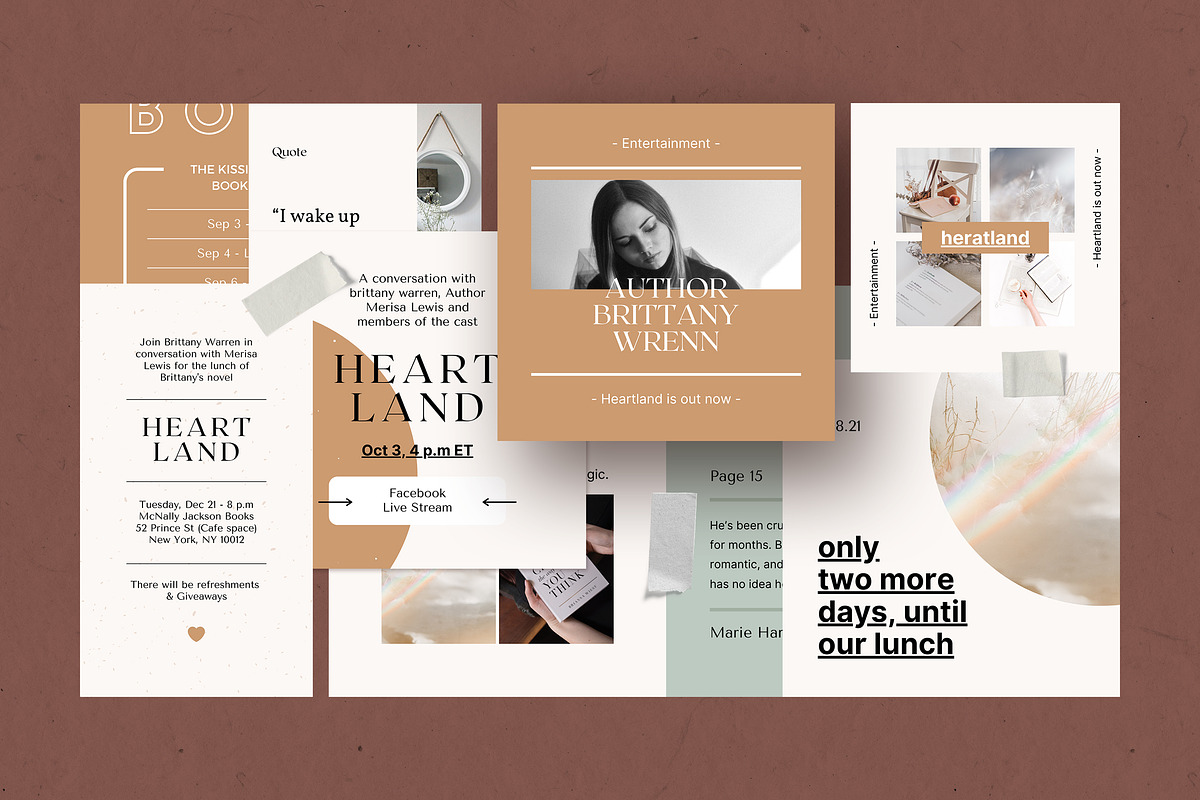 Writers Social Media Pack - Canva, a Social Media Template by Crevo Studio (Photo 2 of 11)