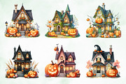 Halloween Cute Pumpkin House, an Illustration by Creative Art (Thumbnail 3 of 4)
