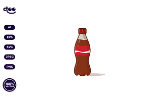 Simple Classic Soda Bottle cartoon