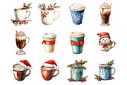 Christmas Coffee Clipart, an Illustration by Design Market (Thumbnail 2 of 4)