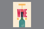 Wine Bar design vector poster set., a Food Illustration by PoPaShop (Thumbnail 2 of 7)