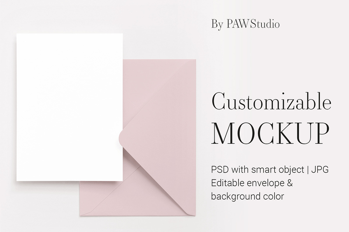 Card Mockup 5x7 Customizable 8e, a Product Mockup by PawMockups (Photo 1 of 10)