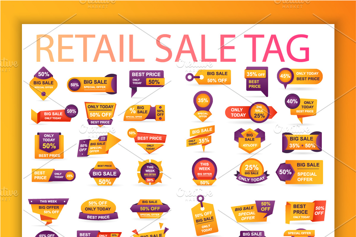 Retail Sale Tags, a Finance Illustration by alexdndz (Photo 1 of 11)